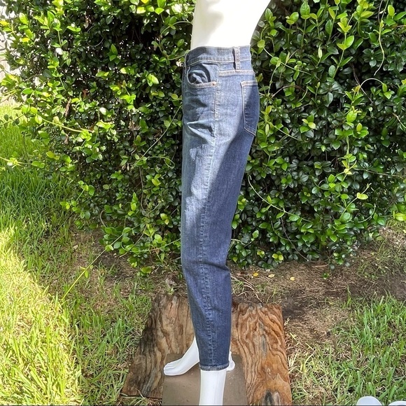 J crew toothpick dark wash tapered leg cropped stretchy mid rise jeans - Picture 8 of 10